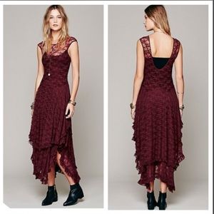 Free People French Courtship Slip, Burgundy NWT